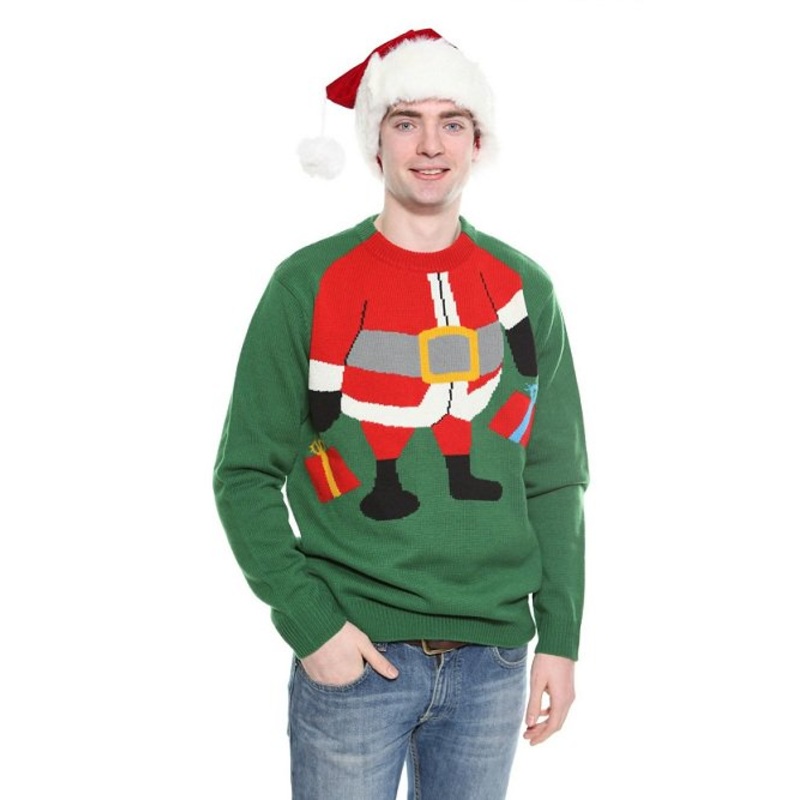 Santa Elf Christmas Jumper - Green