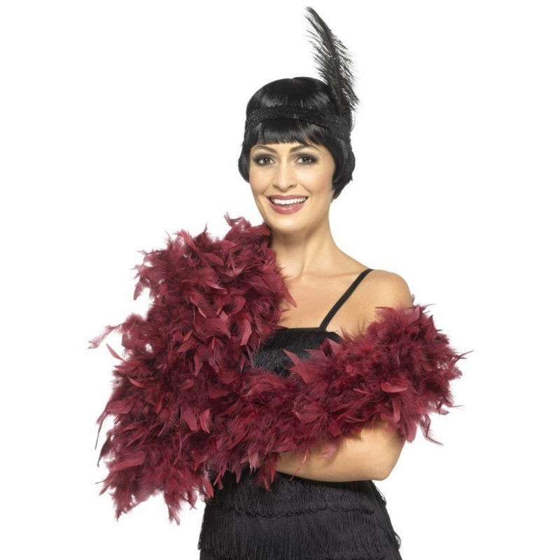 Deluxe Feather Boa - Burgundy