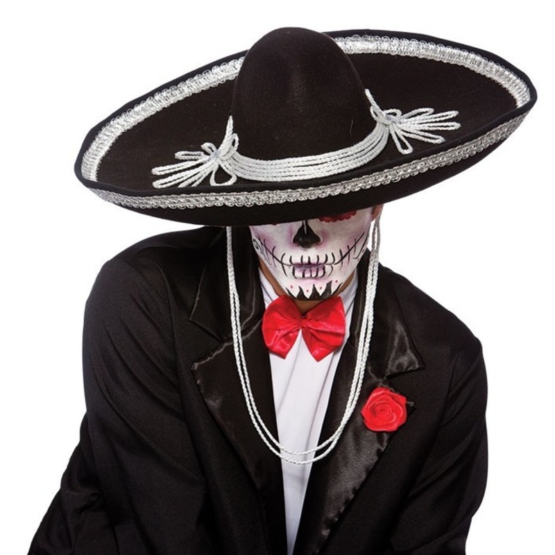 Black Sombrero with White Trim