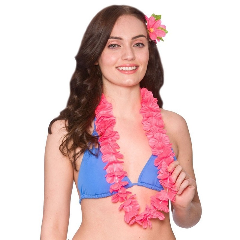 Neon Pink Hawaiian Lei - 2 Pack