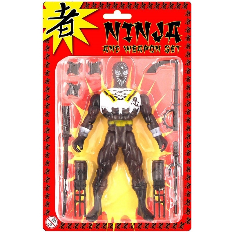 Ninja And Weapon Set - 14.5cm