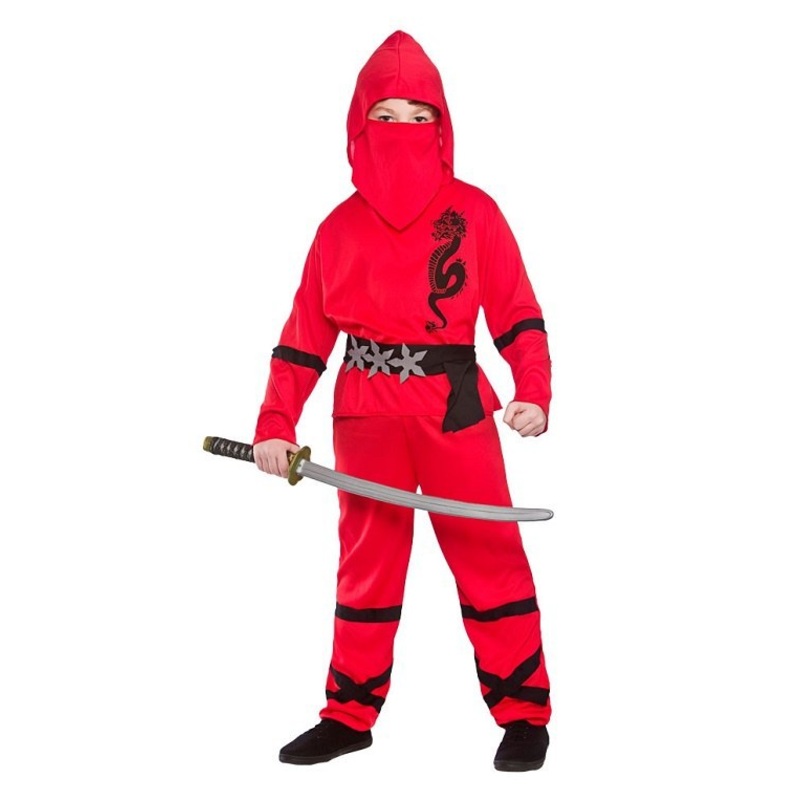 Red Power Ninja Costume - Tween