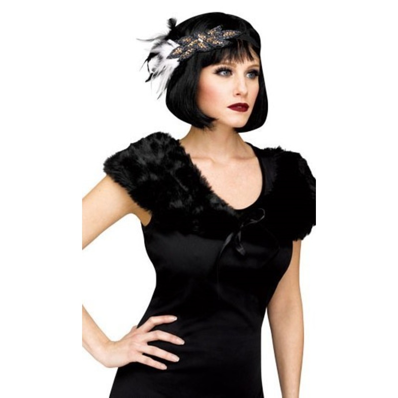 1920's Flapper Stole - Black