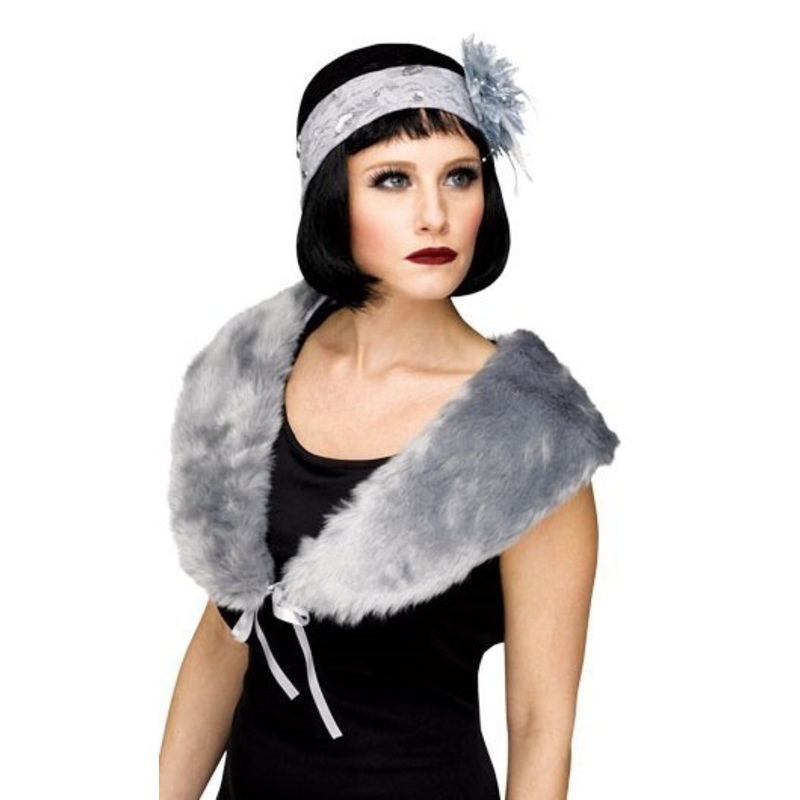 1920's Flapper Stole - Grey