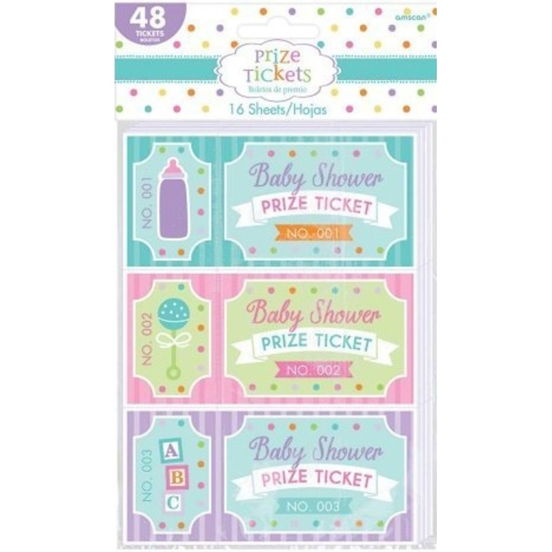Baby Shower Prize Tickets - 48 Pack