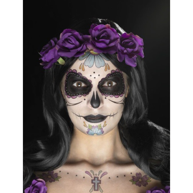 Day of the Dead Face Tattoo Transfers Kit