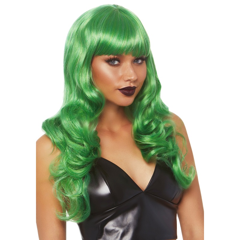 Misfit Long Wavy Wig  - Green