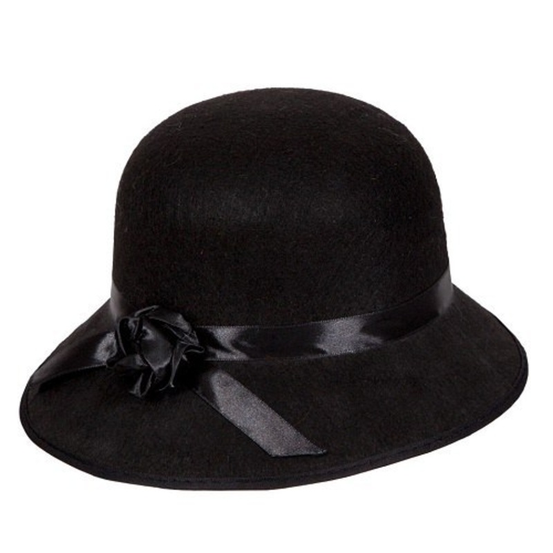 1920's Flapper Hat - Black