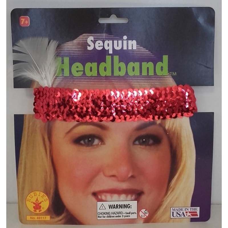 Sequin Headband - Red