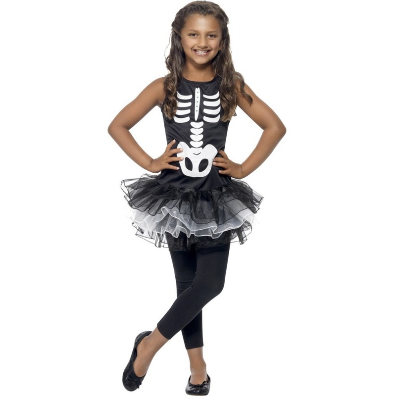 Tween Skeleton Tutu Dress