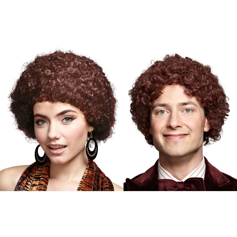 Afro Unisex Wig - Brown
