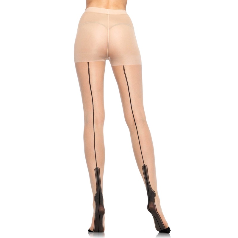 Lycra Sheer Havana Heel Pantyhose - Nude