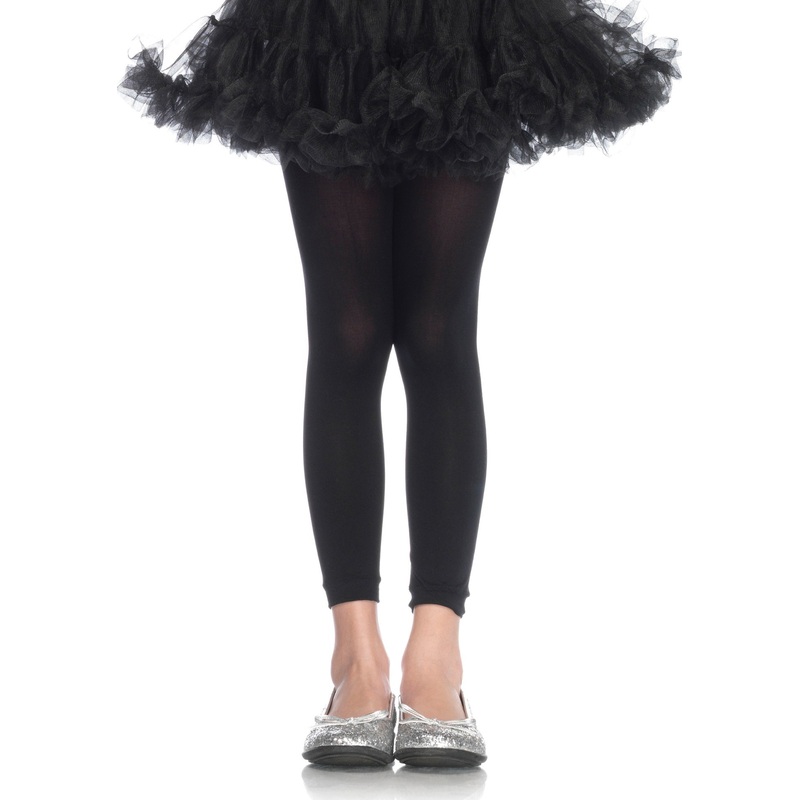 Tweens Footless Tights - Black