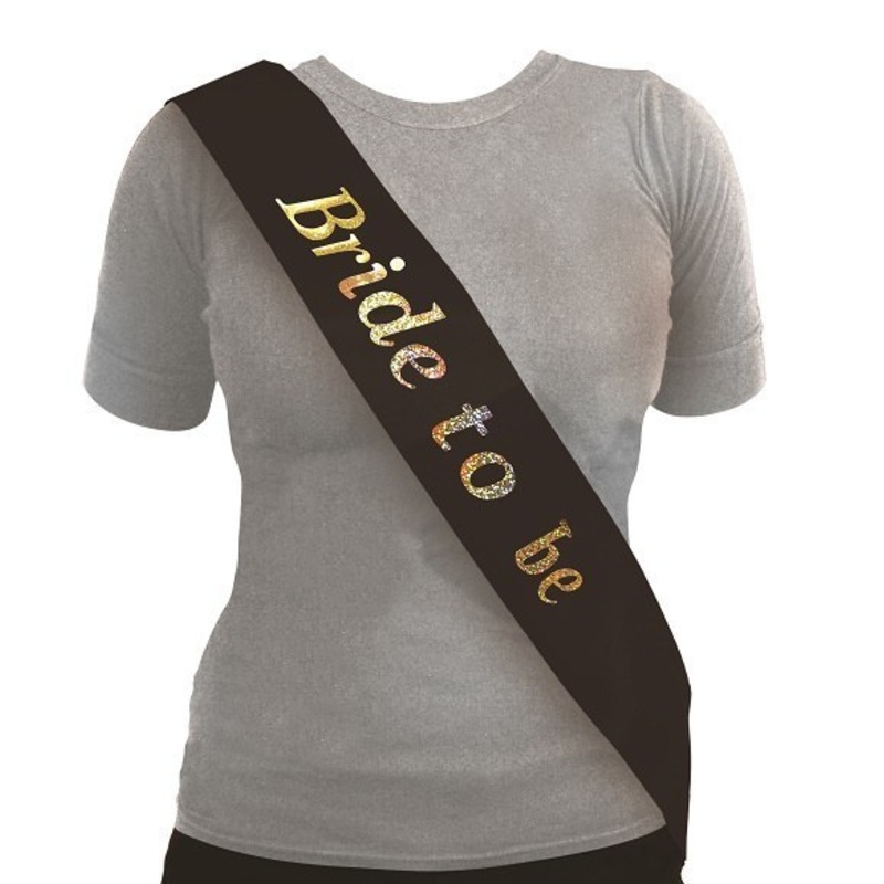 Black Bride To Be Sash