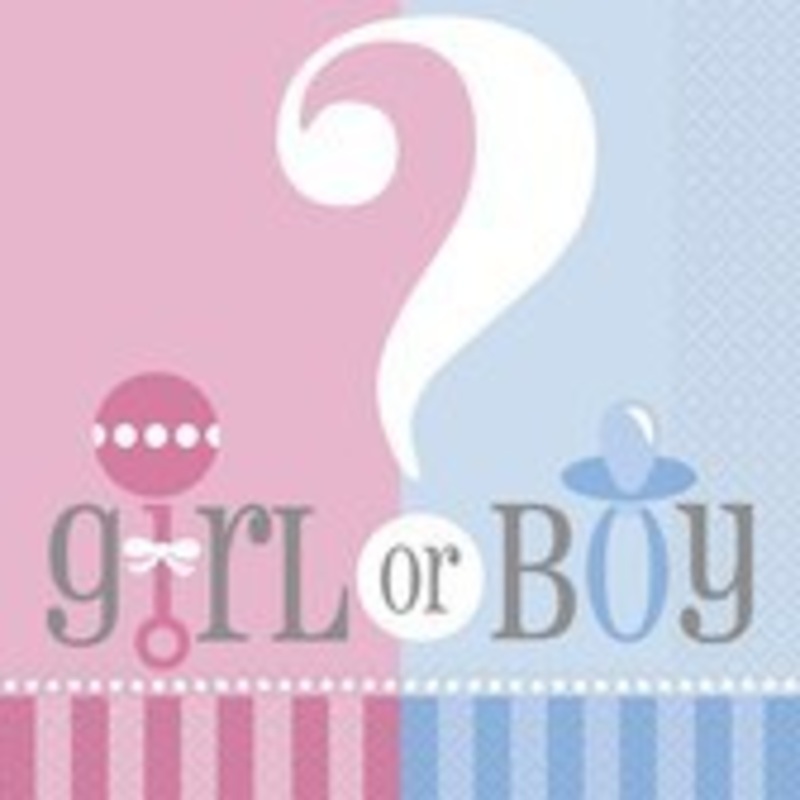 Gender Reveal Lunch Napkins - 20 Pack