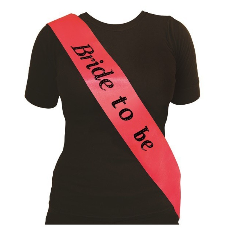 Pink/Black Bride To Be Sash
