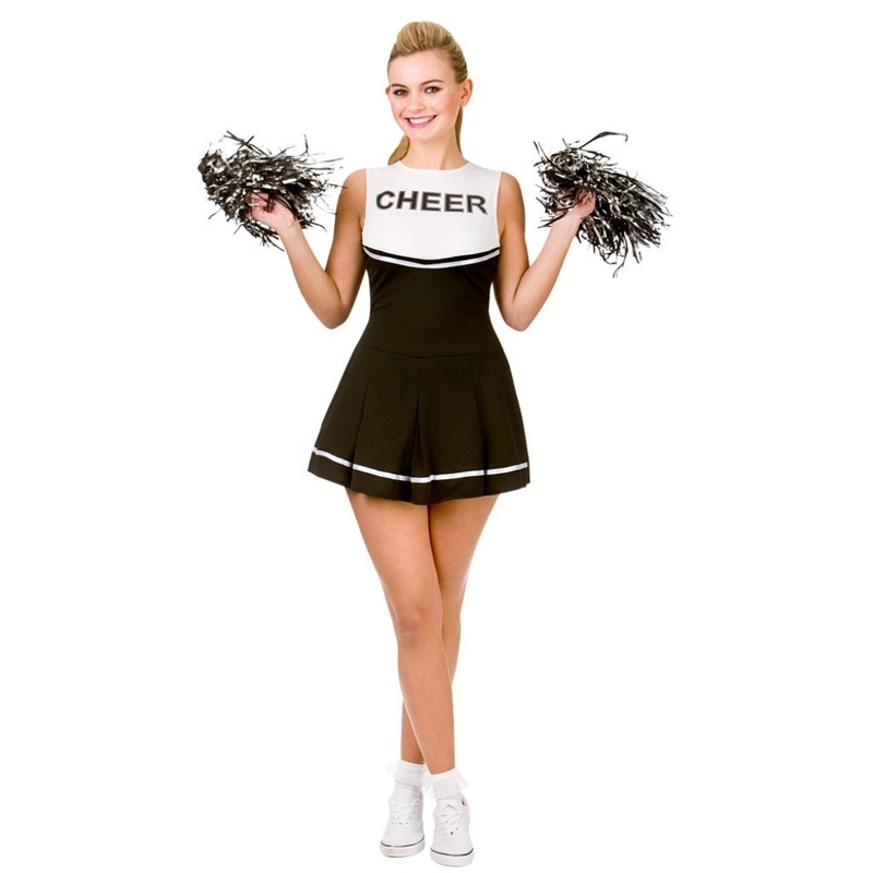 Cheerleader Black/White - Plus Size Costume