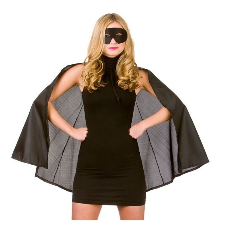 Superhero Cape & Mask - Black