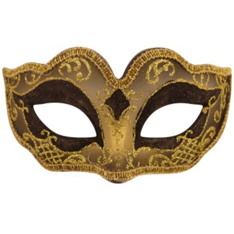 Glitter Metallic Eye Mask - Gold and Black