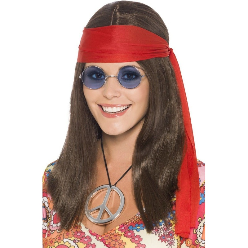 Hippy Chick Kit - Wig, Glasses, Medallion & Headband