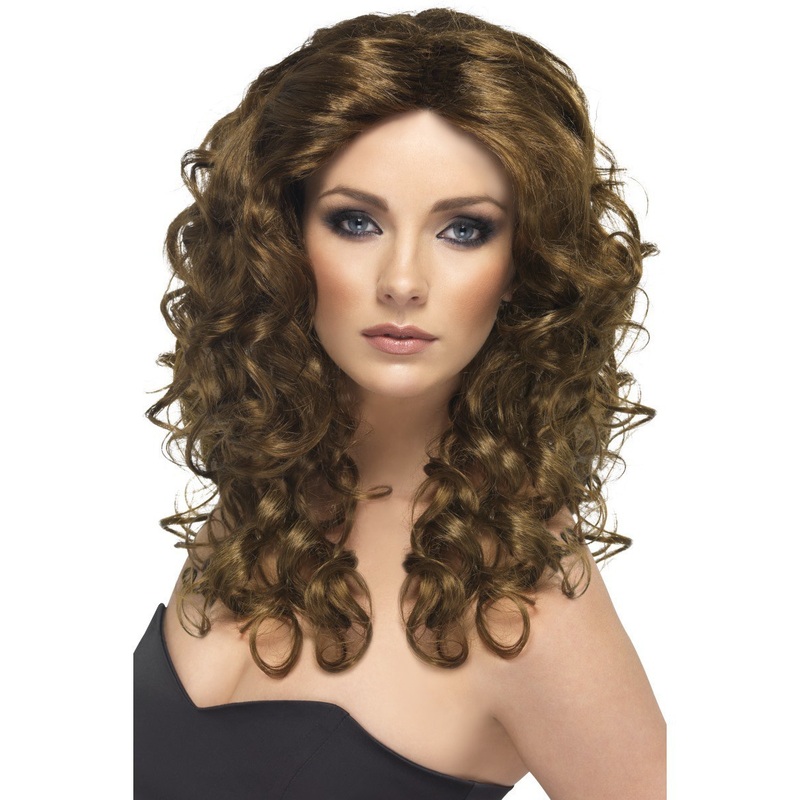 Long Curls Glamour Wig - Brown