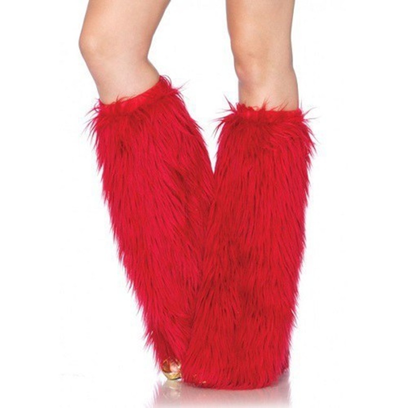 Red Fur Boot Covers