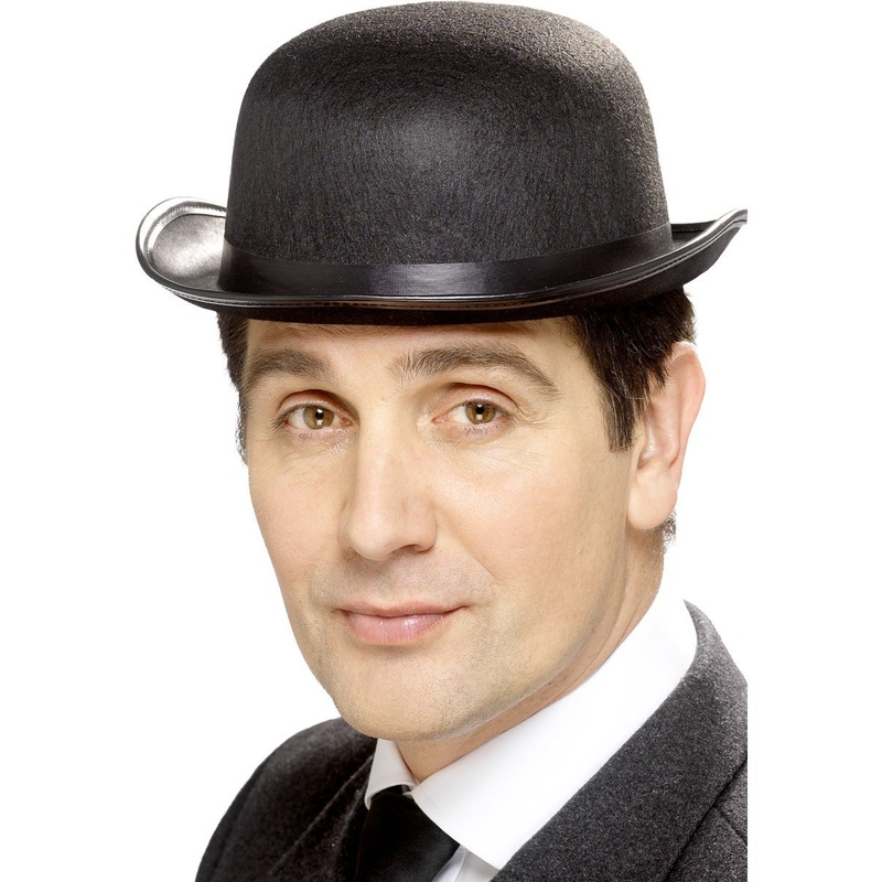 Black Felt Bowler Hat