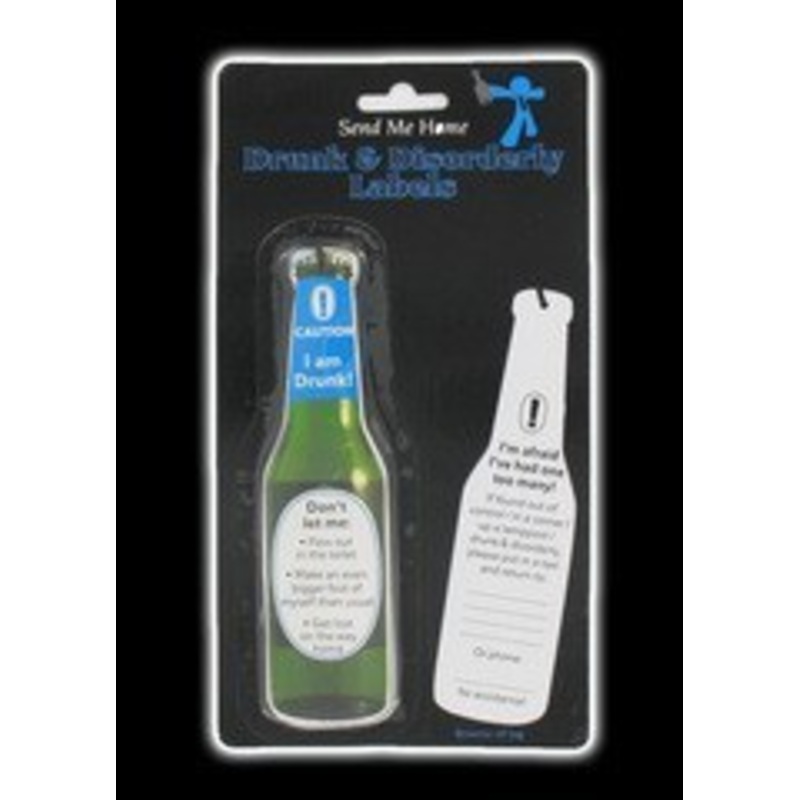 Drunk & Disorderly Labels - 5 Pack