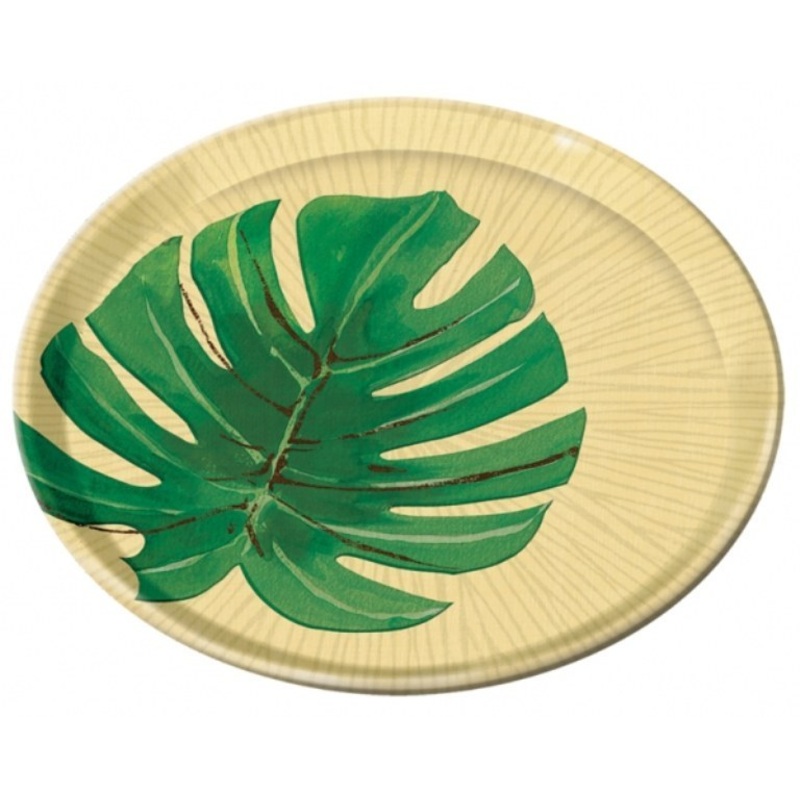 Island Palms Plastic Plate - 20.3cm