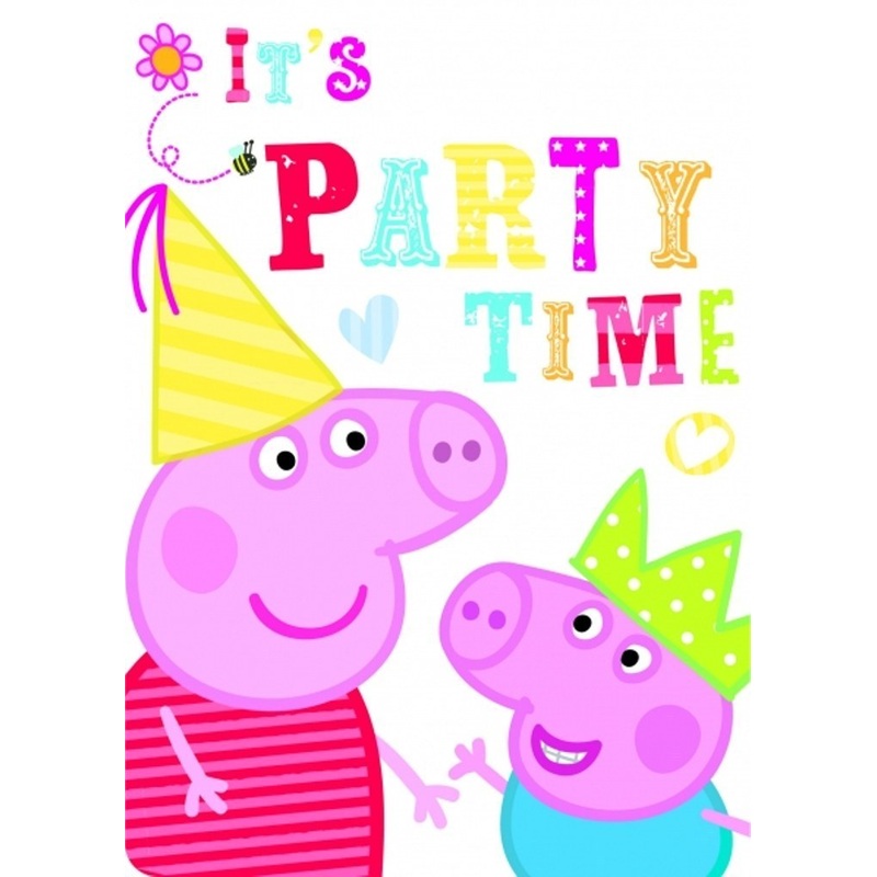 Peppa Pig Party Invitations - 6 Pack