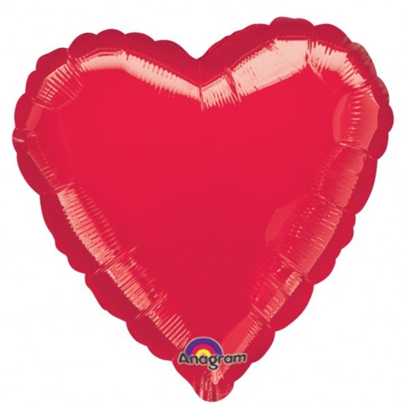 Red Heart Foil Balloon - 18"