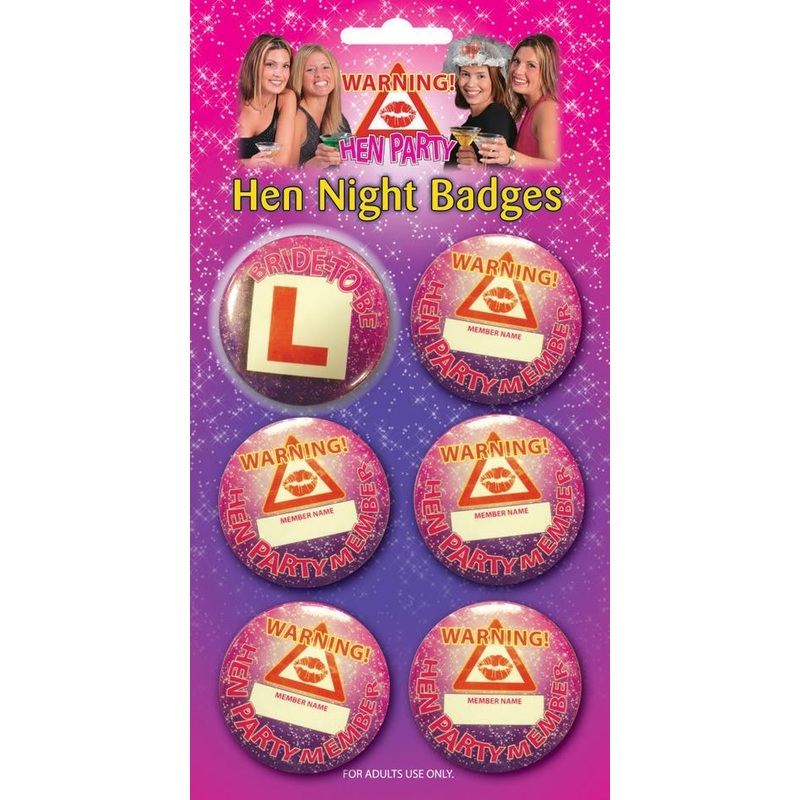 Hen Badge Set - 6 Pack