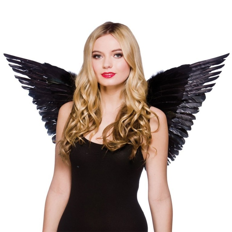Large Feather Wings - Black