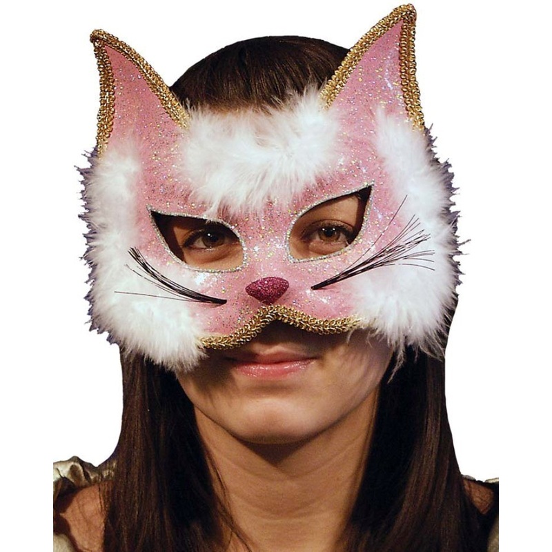 Pink Glitter Cat Eye Mask