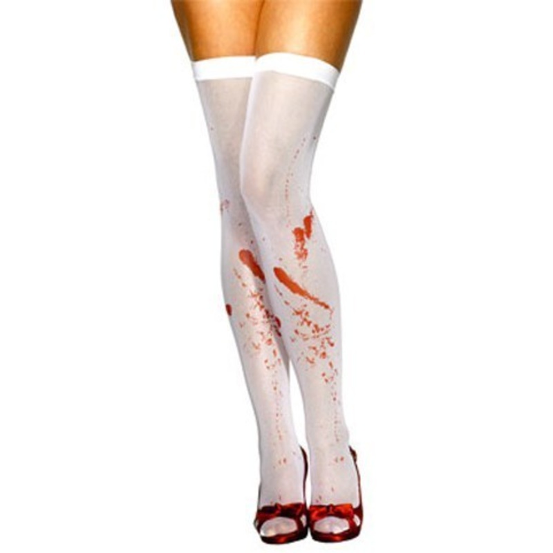 Thigh High Stockings With Blood Splats