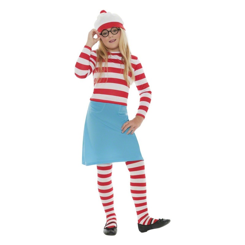 Where's Wally? Wenda Costume - Kid's