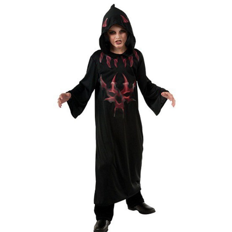 Black & Red Devil Robe - Kids