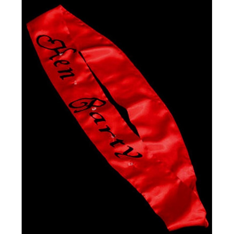 Hen Party Flashing Sash - Red