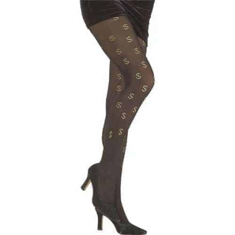 Gold Dollar Sign Tights