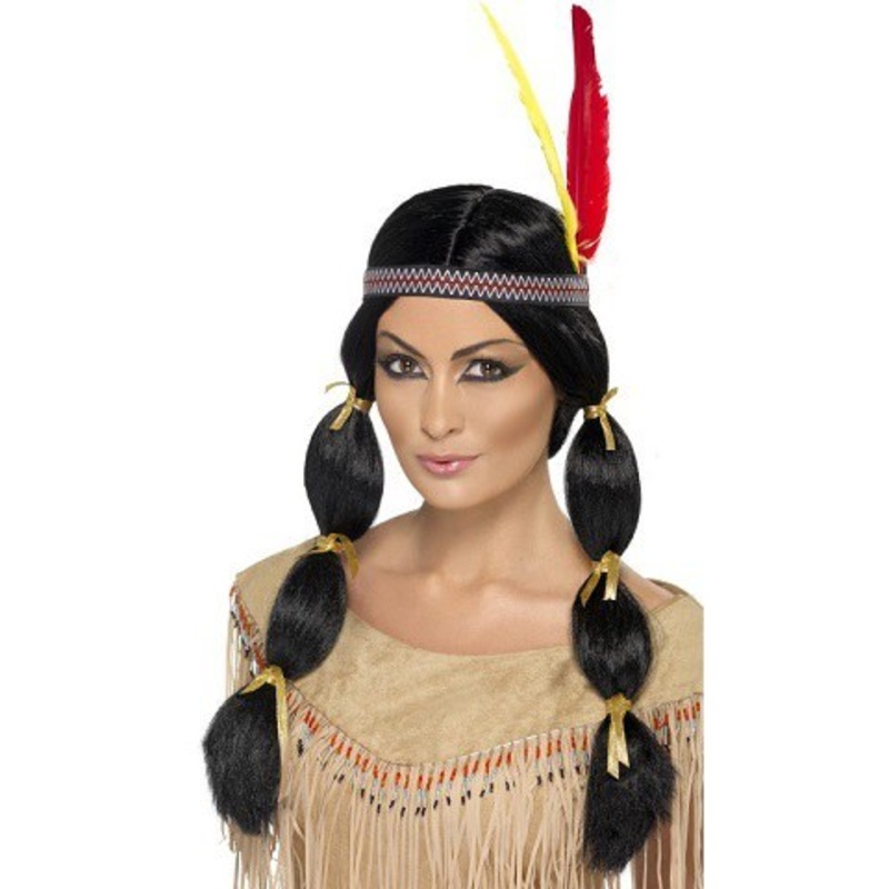 Pigtail Black Indian Wig