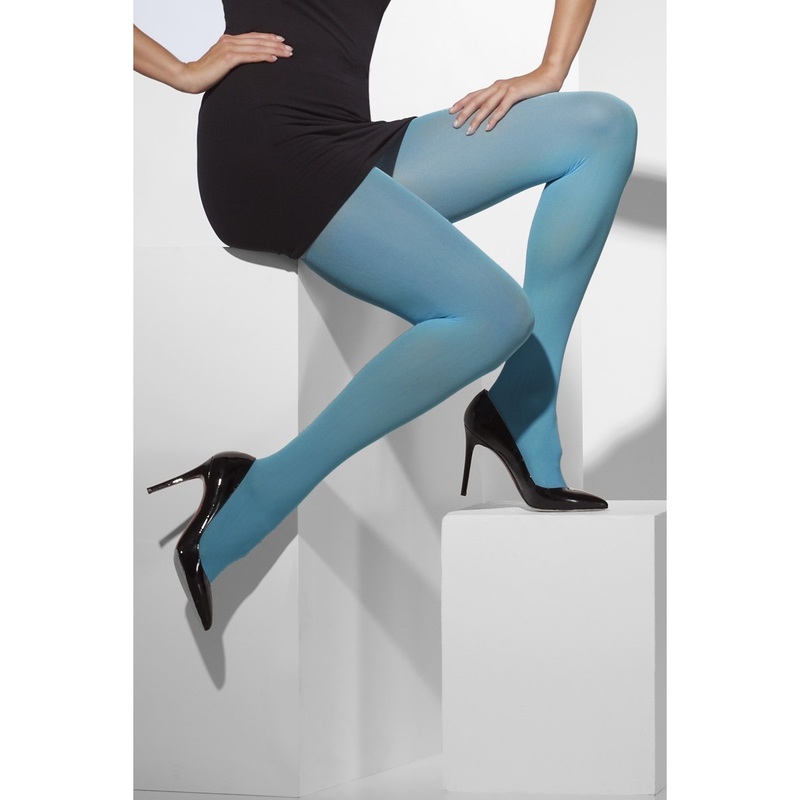 Blue Opaque Tights