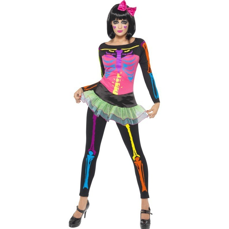 Ladies Neon Skeleton Costume