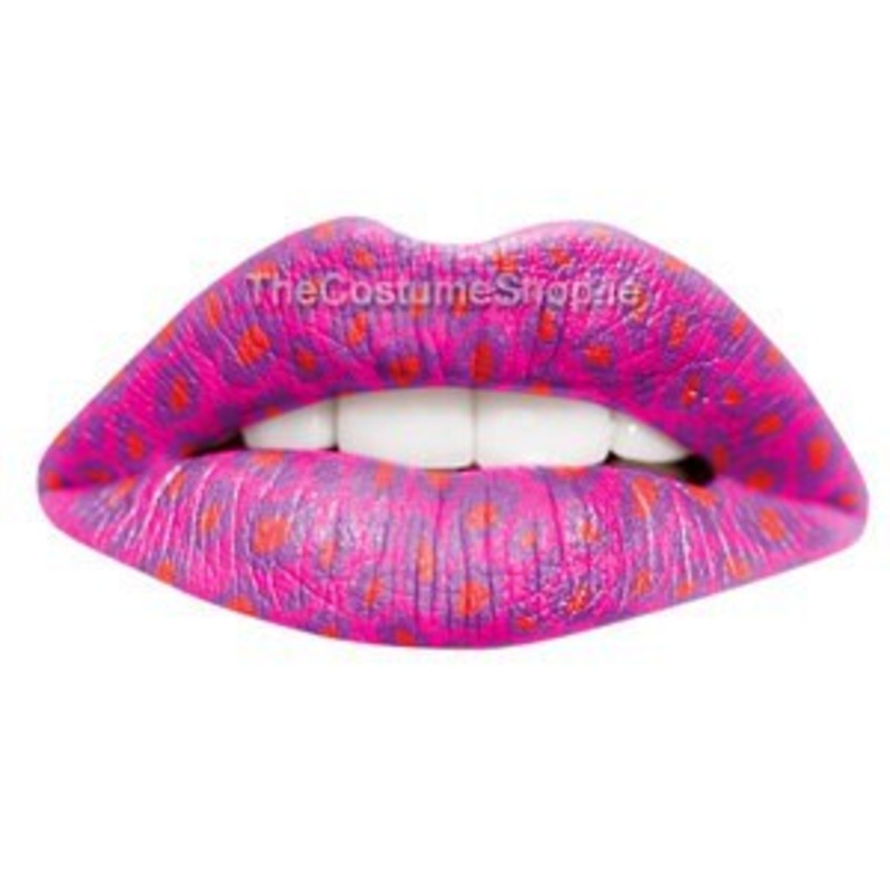 Pink Cheetah Temporary Lip Tattoo