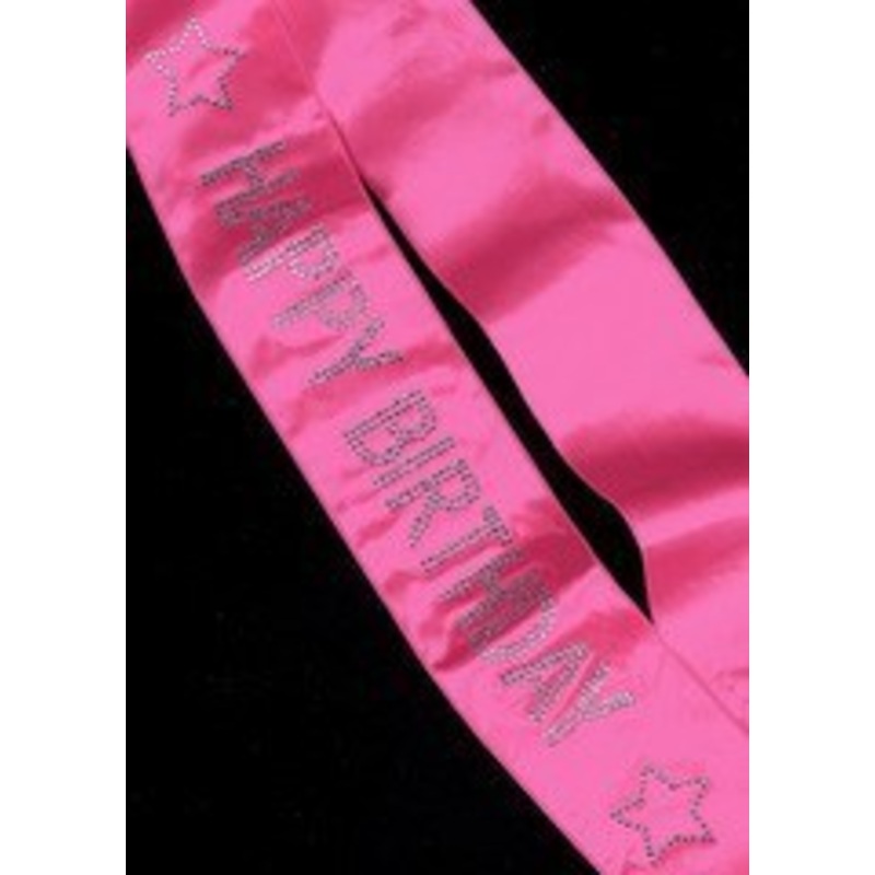 Pink Happy Birthday Sash