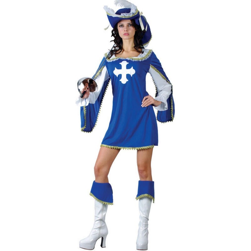 Sexy Musketeer Costume - Blue