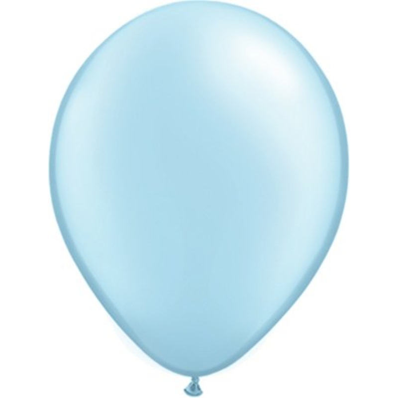 11" Round Pearl Light Blue Latex Balloons - 8 Pack