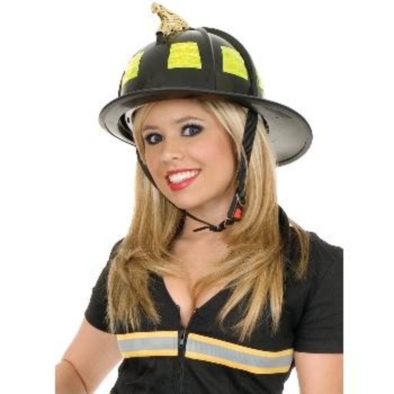 Black Fireman's Helmet