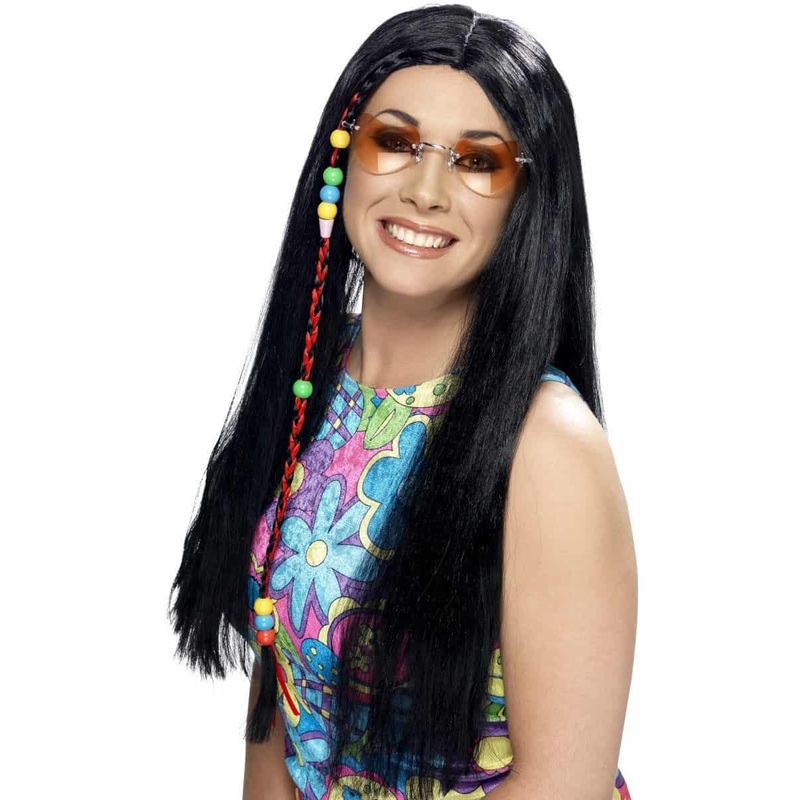 Hippy Party Wig - Black