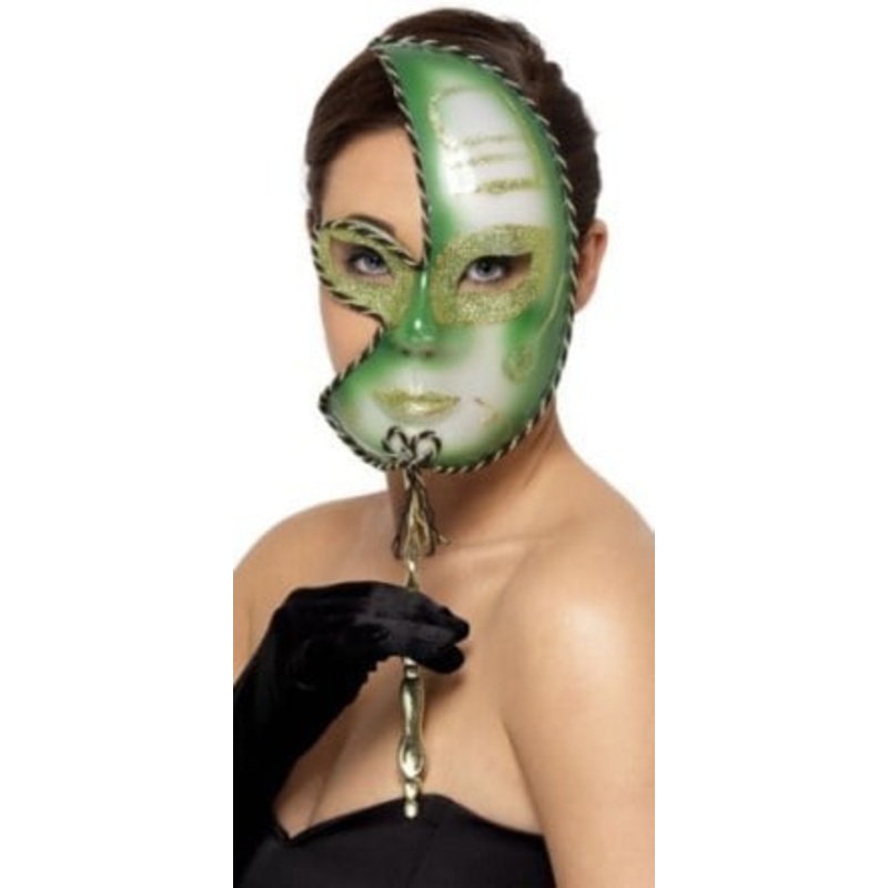 Mardi Gras Green Eye Mask