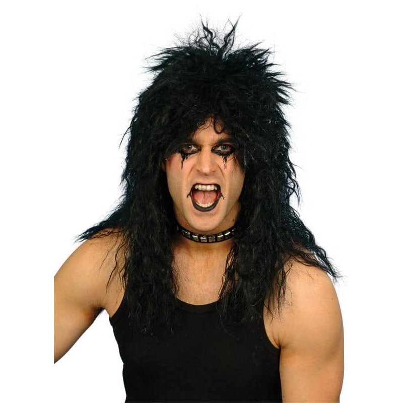 80's Rocker Wig - black